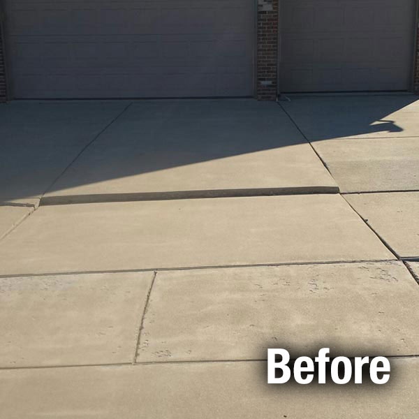 A-1 Concrete Toledo Driveway Leveling Before